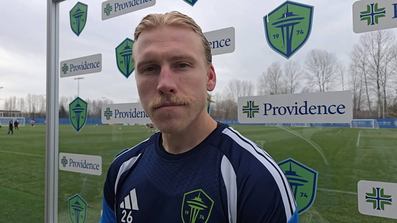 Andrew Thomas on getting the start in the 2026 home opener & ongoin competition with Stefan Frei 