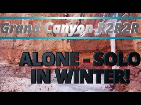 R2R2R Solo Grand Canyon Run in Winter Snow - Bright Angel to North Kaibab