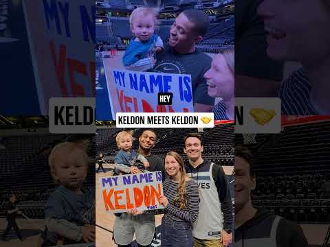 KJ met a young fan named after him in Minnesota 🫶  #spurs #nba #keldonjohnson