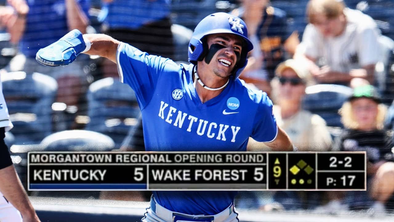 Kentucky holds off Wake Forest's late surge to win NCAA baseball regional opener