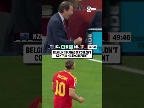 Belgium manager Rudi Garcia was HYPED after Trossard's brace 🗣️