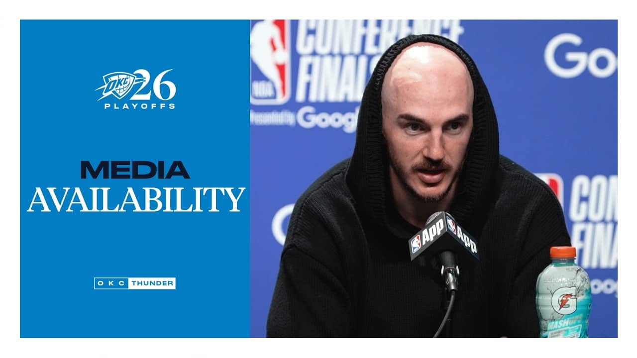 Alex Caruso on overall offensive efficiency | Playoffs | WCF Game 2 | Postgame Media | May 20, 2026