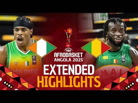 Côte d'Ivoire 🇨🇮 vs Mali 🇲🇱 | Extended Highlights | #AfroBasket 2025
