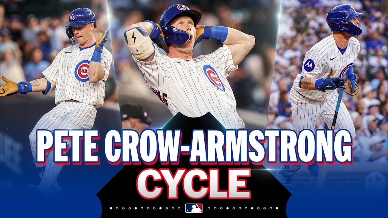 Pete Crow-Armstrong HITS FOR THE CYCLE! 🐻 (Home run ➡️ Triple ➡️ Double ➡️ Single) | MLB Highlights