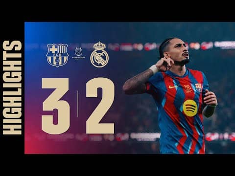 HIGHLIGHTS | FC BARCELONA 3 vs 2 REAL MADRID | SPANISH SUPER CUP FINAL | EL CLÁSICO 🔵🔴