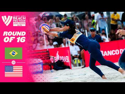 Taiana Lima/Talita vs. Nuss/Brasher - Round of 16 Highlights | João Pessoa 2026 #BeachProTour