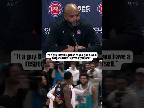 JB Bickerstaff on the Pistons-Hornets brawl 👀