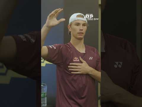 Nicolai Budkov Kjaer is gearing up for greatness 🏃‍♂️⚡️ #NextGenATPFinals