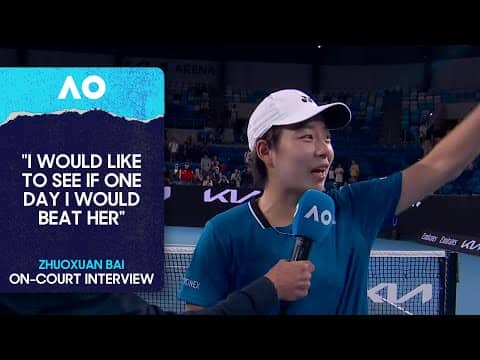 Zhuoxuan Bai On-Court Interview | Australian Open 2026 First Round