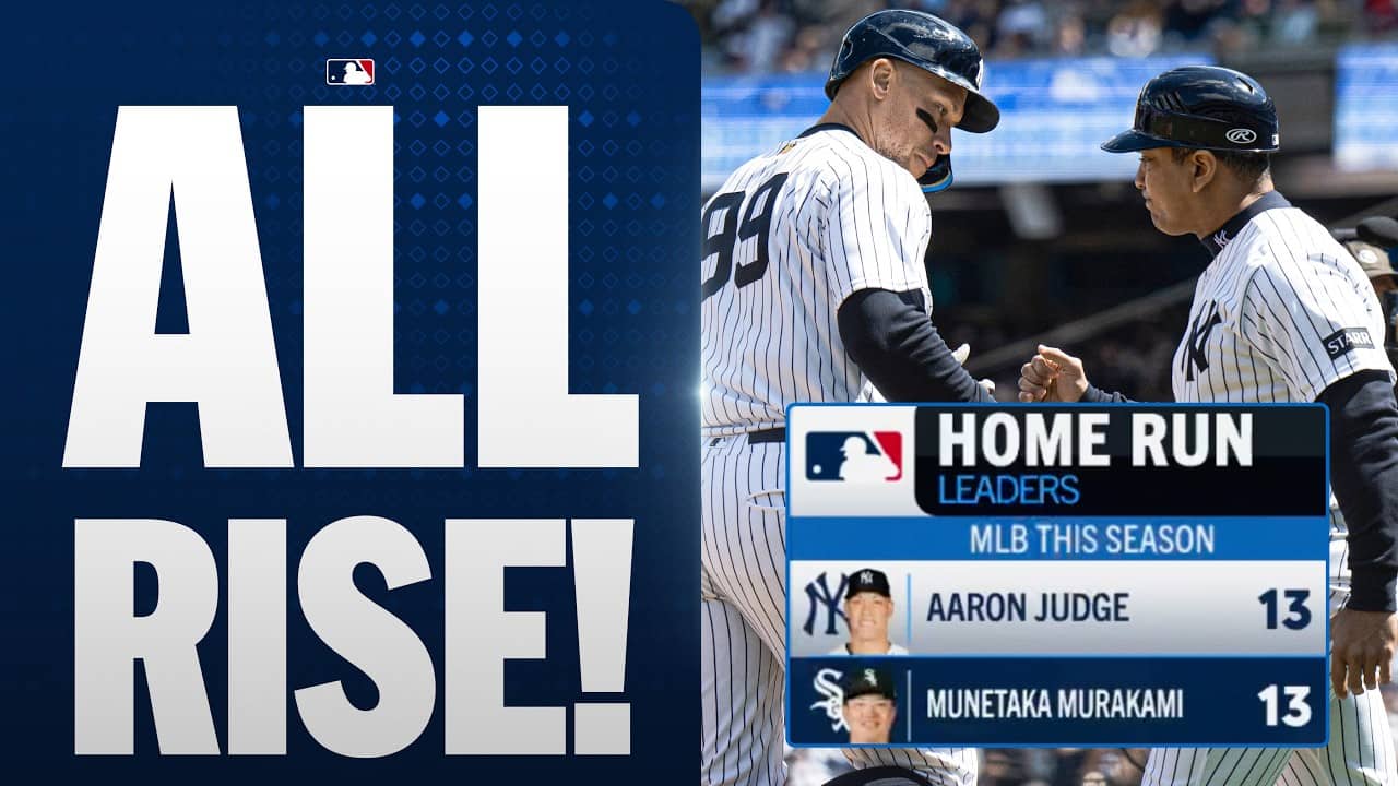 Aaron Judge is tied for the MLB LEAD with home run No. 13! 🧑‍⚖️ | MLB Highlights