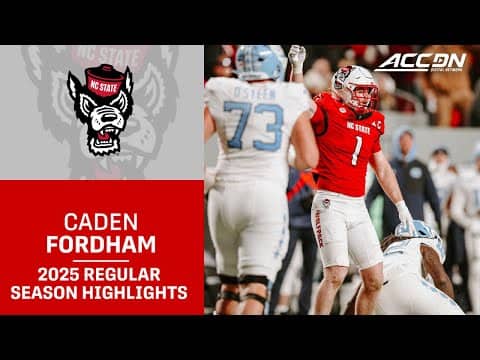 Caden Fordham 2025 Regular Season Highlights | NC State Linebacker