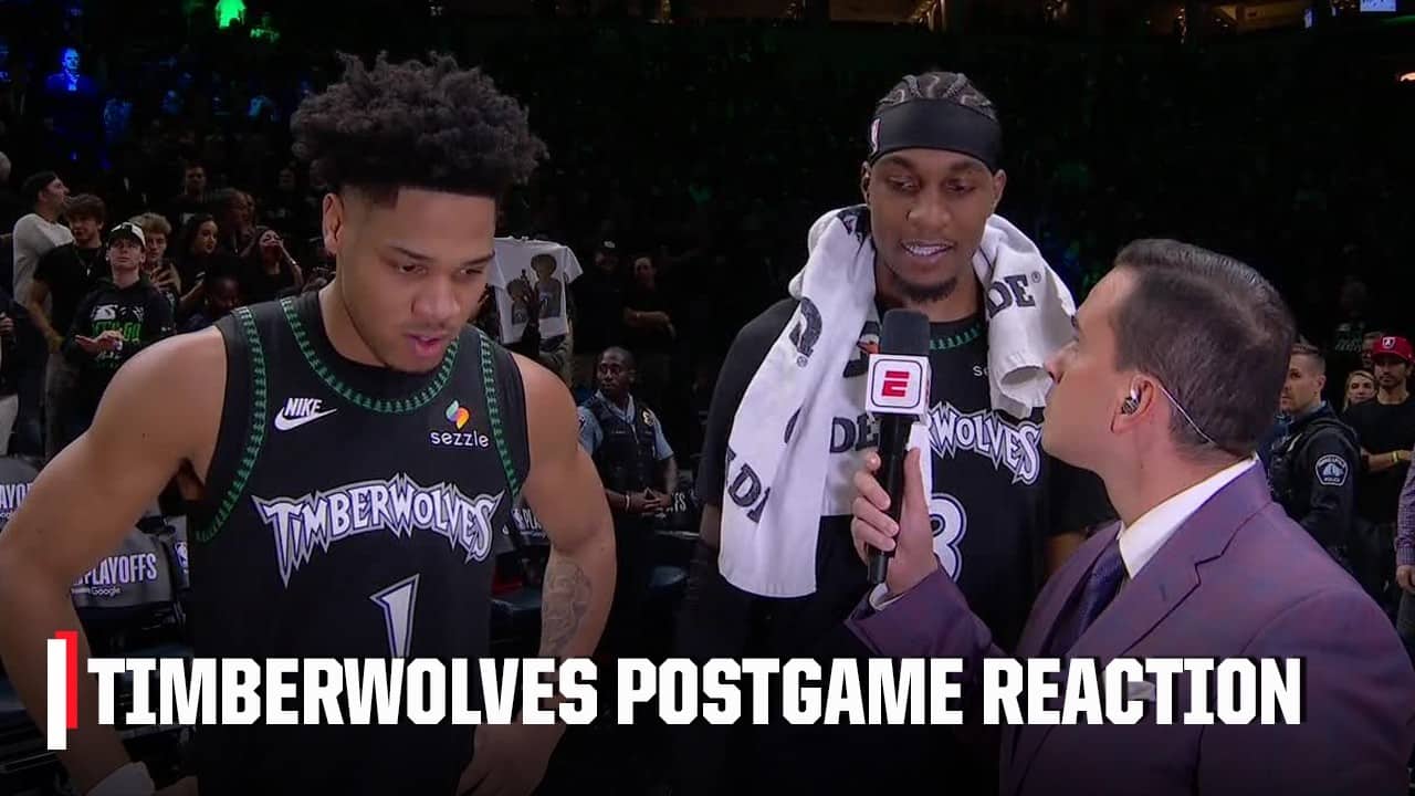 Jaden McDaniels after shorthanded Wolves advance: ‘We all put the work in!’ | NBA on ESPN