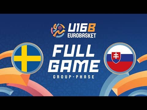 LIVE - Sweden v Slovakia | FIBA U16 Women's EuroBasket 2025 - Division B | Group Phase