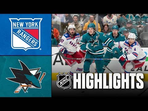 Rangers vs. Sharks | NHL Highlights | January 23, 2026