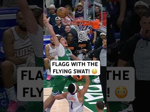 Cooper Flagg shows off his bounce for this block!