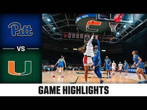 Pitt vs. Miami Game Highlights | 2025-26 ACC Women's Basketball