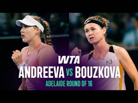 Mirra Andreeva vs. Marie Bouzkova | 2026 Adelaide Round of 16 | WTA Match Highlights