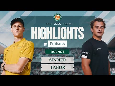 Jannik Sinner vs Clement Tabur | Round 1 Highlights | Roland-Garros 2026