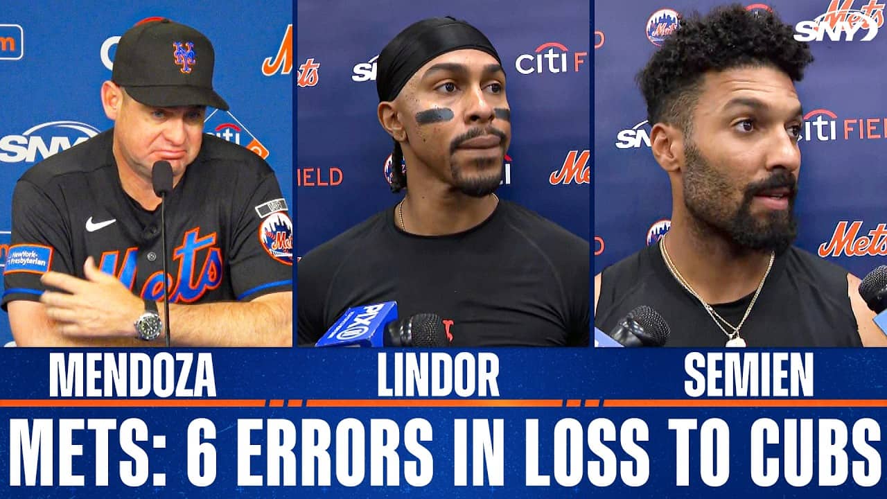 Carlos Mendoza, Francisco Lindor and Marcus Semien on 'embarrassing' six error game in loss to Cubs