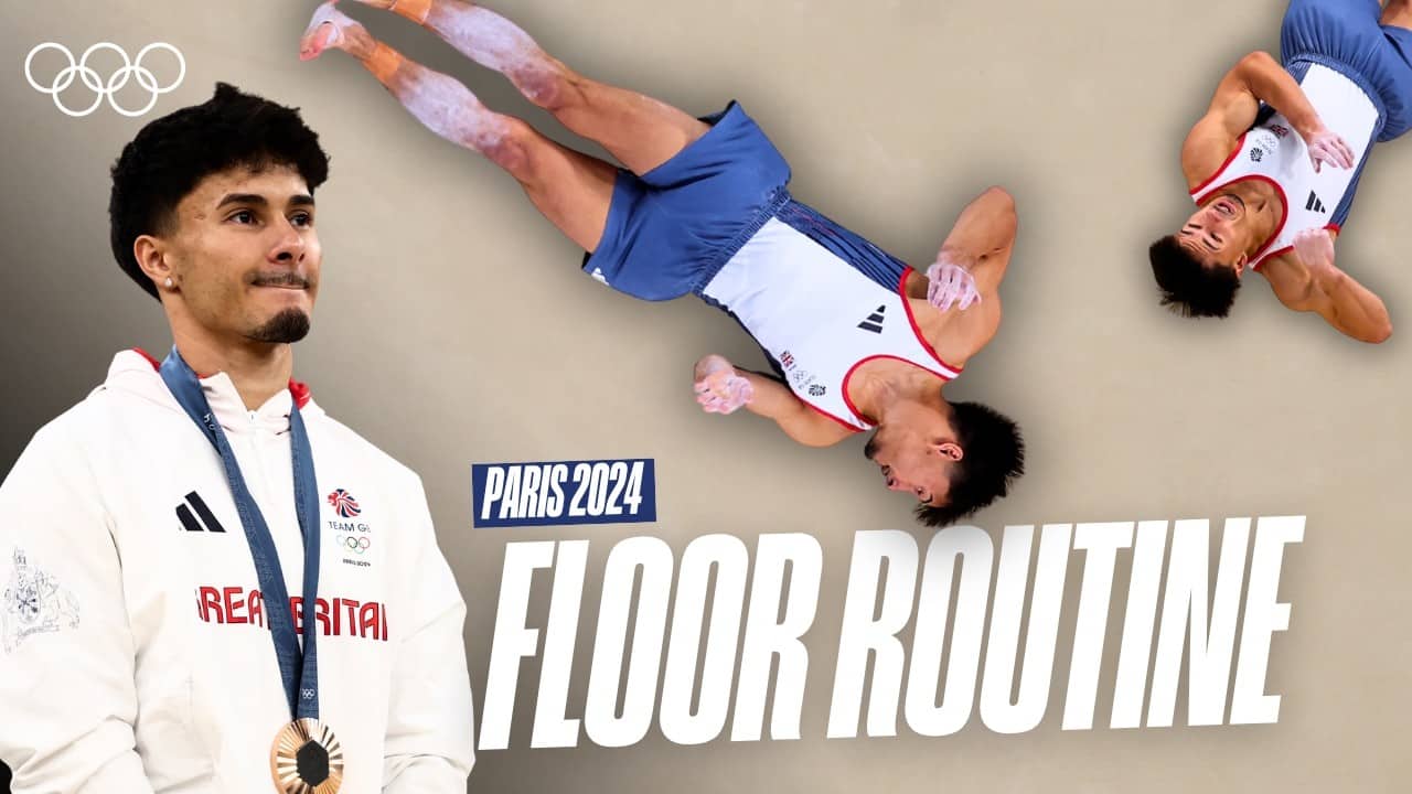 Jake Jarman's Brilliant Bronze Floor Routine 🥉🇬🇧 | Paris 2024