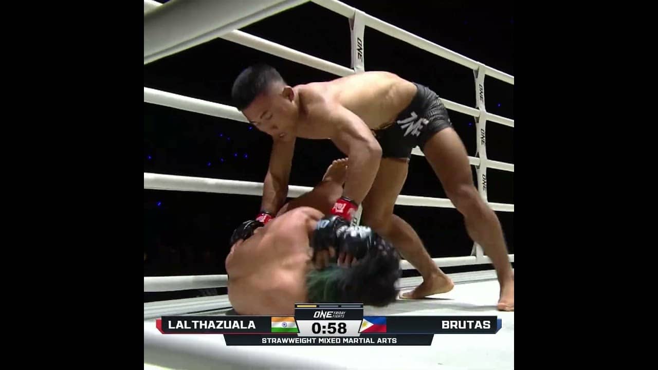 NONSTOP 🔥 Nazareth Lalthazuala stays undefeated with his third straight finish on ONE Friday Fights!