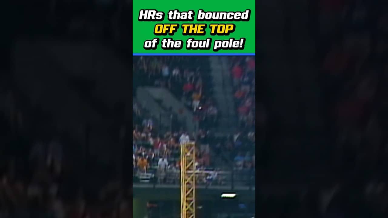 3 HRs that bounced off the TOP of the foul pole! 💥