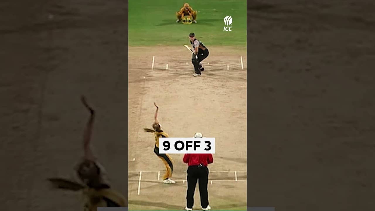 Ellyse Perry delivered a special over to get Australia through in the #T20WorldCup 2010 Final 🏆