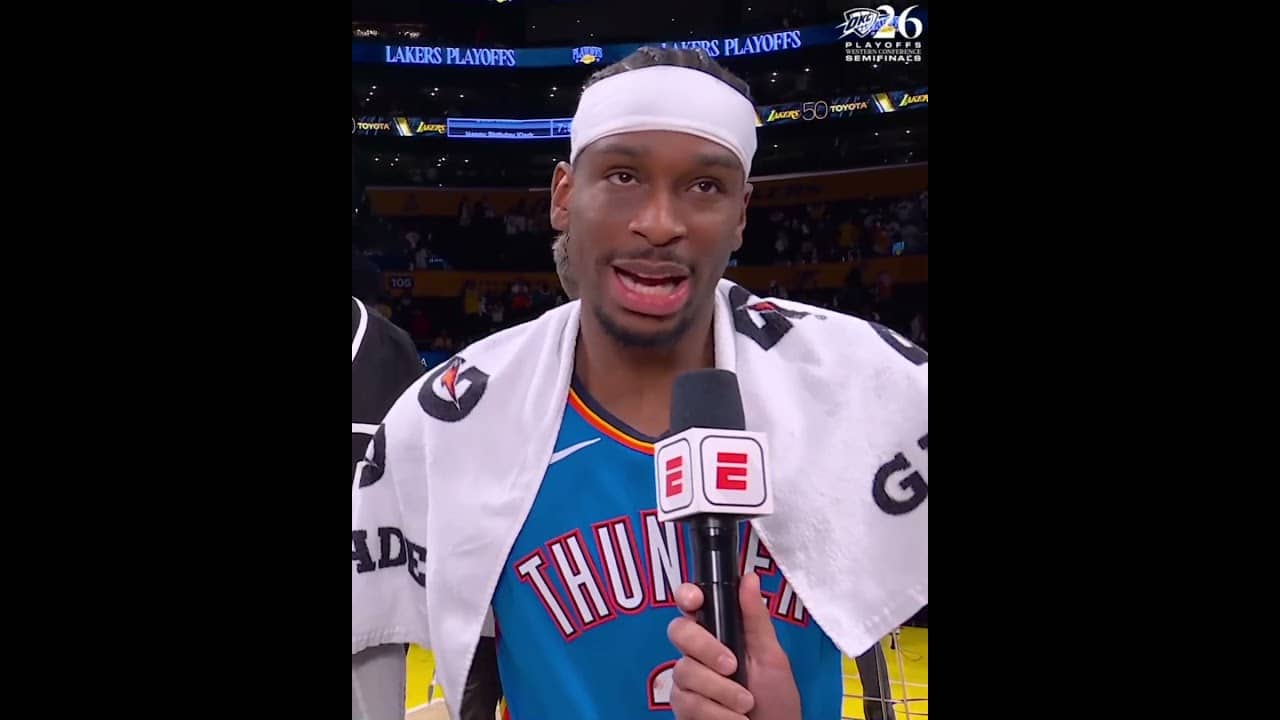 Checking in with Shai and Ajay postgame ๐ค