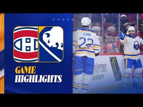 Jason Zucker Scores 44 Seconds In! | Buffalo Sabres 4-2 Win Over Montreal Canadiens | Highlights