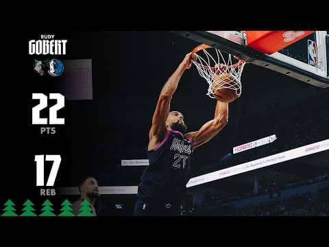 Rudy Gobert DOUBLE-DOUBLE In Victory Over Mavs | 02.20.26