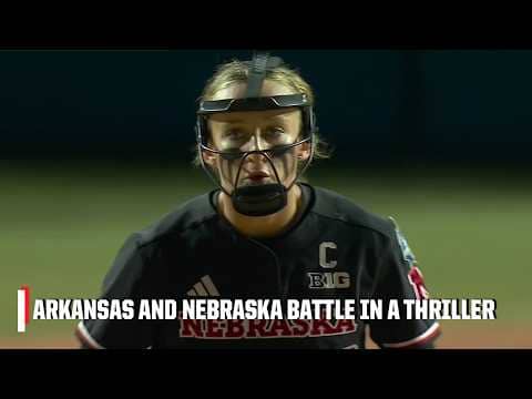 THRILLING FINISH BETWEEN ARKANSAS AND NEBRASKA 😱 | Full Highlights | Women's College World Series
