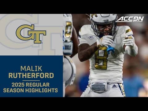 Malik Rutherford 2025 Regular Season Highlights | Georgia Tech WR