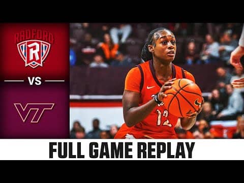 Radford vs. Virginia Tech Full Game Replay | 2025-26 ACC Women's Basketball