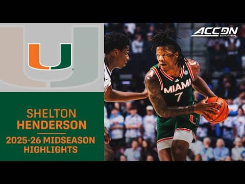 Miami F Shelton Henderson Midseason Highlights | 2025-26 ACC Men's Basketball