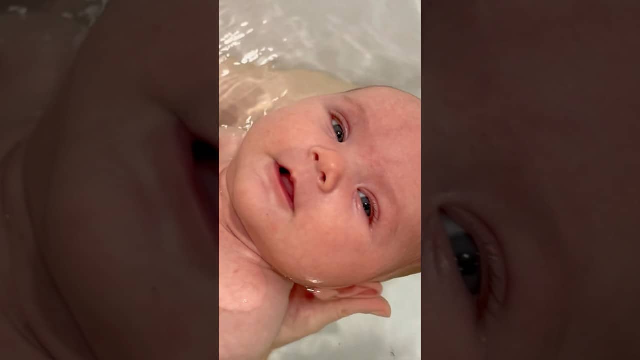 Baby Bath Swimming Lessons #bathtime #babyswimming #babybath #watersafety