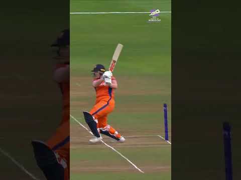 Heather Siegers slaps it hard towards the boundary 👌