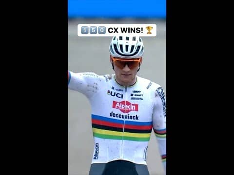 Two years ago, Mathieu van der Poel cruised to his 150th Cyclocross victory! 🇧🇪🌈