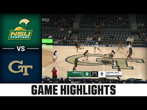 Norfolk State vs. Georgia Tech Game Highlights | 2025-26 ACC Women's Basketball