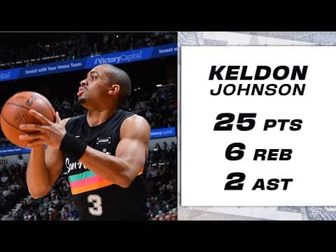 Keldon Johnson Drops 25 PTS Off the Bench in Win vs. OKC
