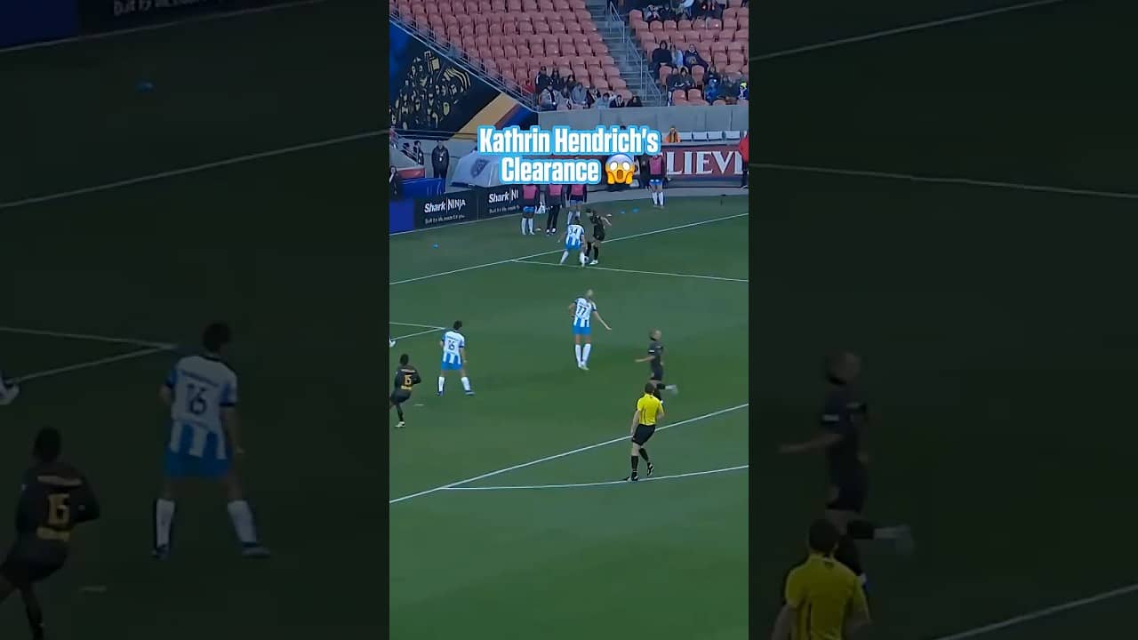 OFF THE LINE. WITH HER HEAD. 😱 Save of the Week is Kathy’s 👑