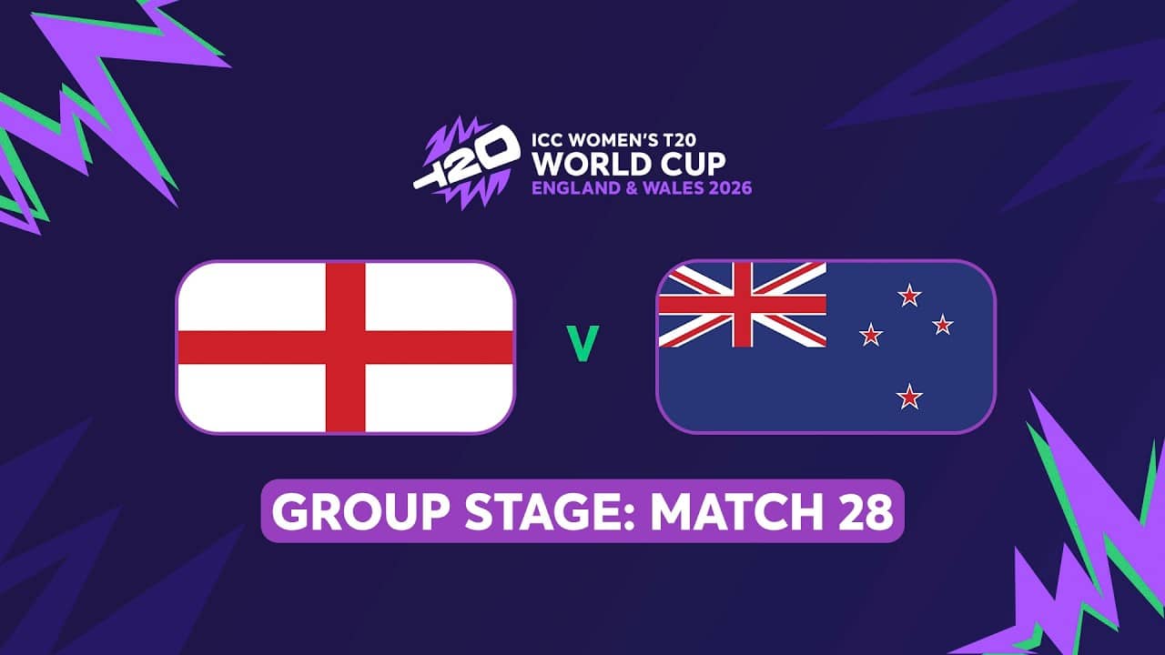 ICC Women's T20 World Cup 2026: England vs New Zealand(English) #t20worldcup