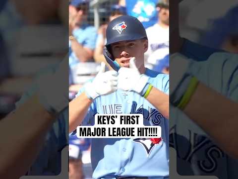 Sean Keys secures his first Major League Hit in his MLB debut 🔑 #MLB #Toronto #BlueJays