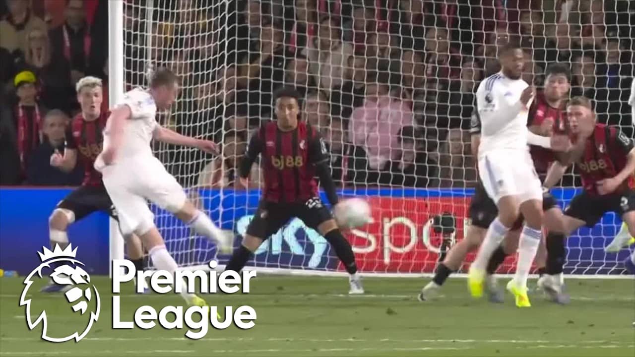 Sean Longstaff fires Leeds level at 2-2 in 97TH MINUTE v. Bournemouth | Premier League | NBC Sports