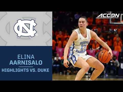North Carolina Guard Elina Aarnisalo Highlights vs. Duke