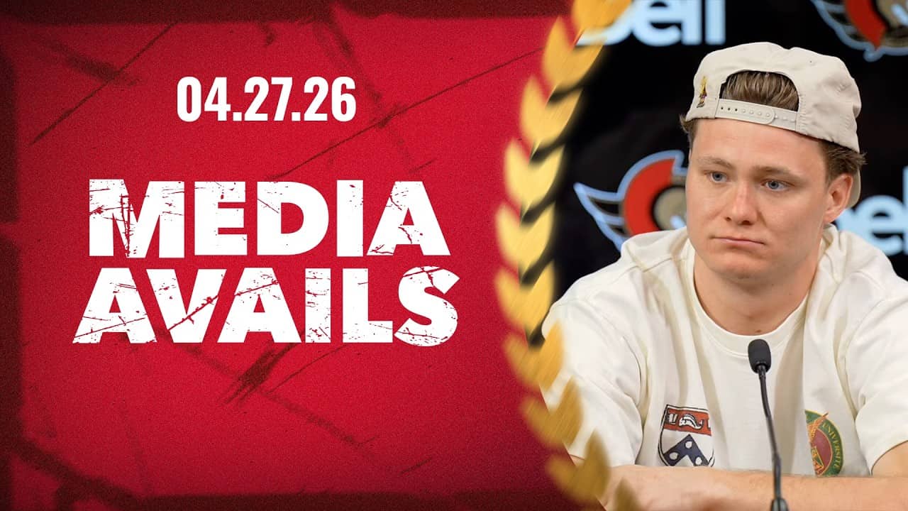 Ridly Greig, Tim Stützle, Claude Giroux, Drake Batherson - End of Season Media