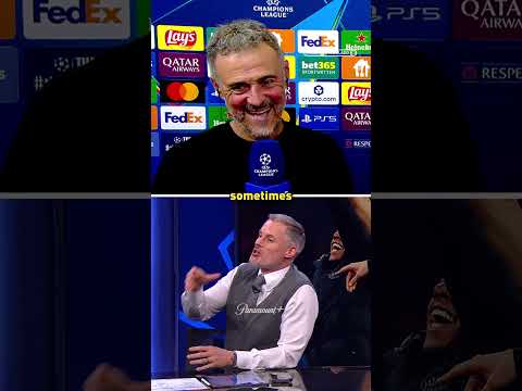Friends again ❤️ Jamie and Luis Enrique mend their relationship 😂 #UCLToday #UCL #ChampionsLeague