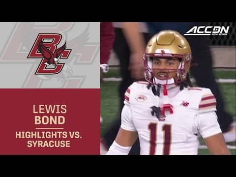 Boston College WR Lewis Bond Highlights vs. Syracuse