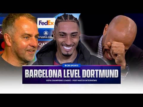 "Barça is a SPECIAL CLUB" Raphinha with Thierry | "IT'S NOT DONE" Flick on Barça VICTORY | Interview