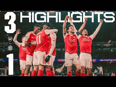 HIGHLIGHTS | Arsenal vs Bayern Munich (3-1) | Martinelli, Madueke & Timber maintain 100% UCL record