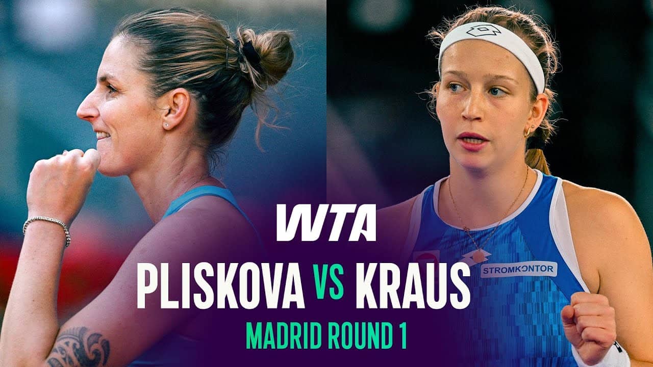 Karolina Pliskova vs. Sinja Kraus | 2026 Madrid Round 1 | WTA Match Highlights